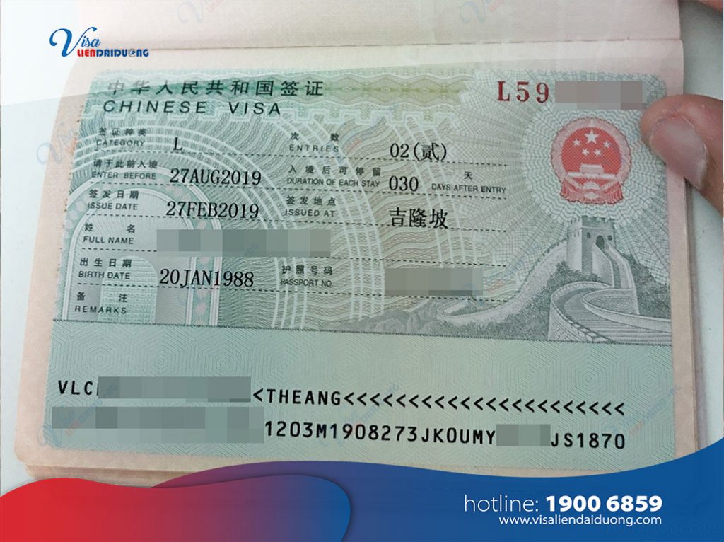 xin visa Trung Quốc lần đầu