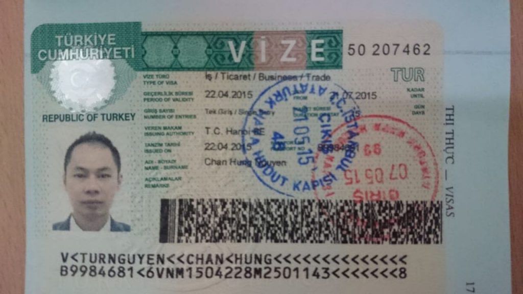 thủ tục xin visa du lịch Thổ Nhĩ Kỳ
